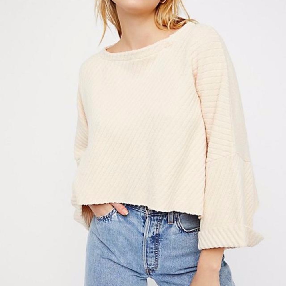 Free People I Can't Wait Sweater in Cream